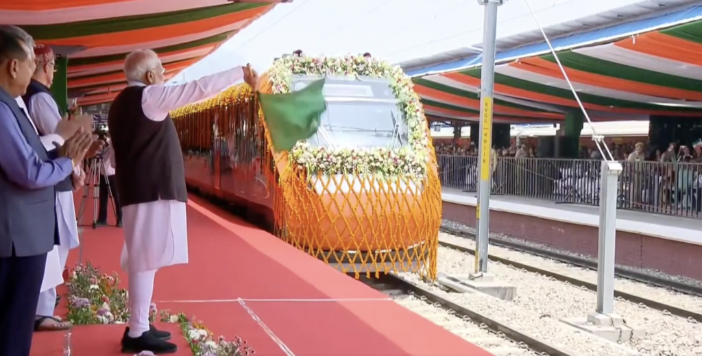 PM Modi flags off Katra-Srinagar Vande Bharat Express